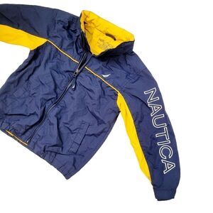 Nautica Navy Blue & Yellow Kids Windbreaker Jacket